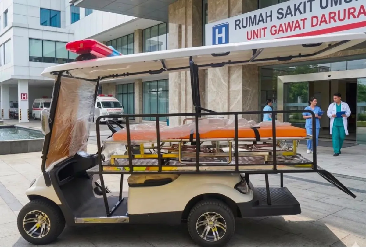 New Birdie Electric Ambulance A30 Golf Cart – Kendaraan Evakuasi Pasien